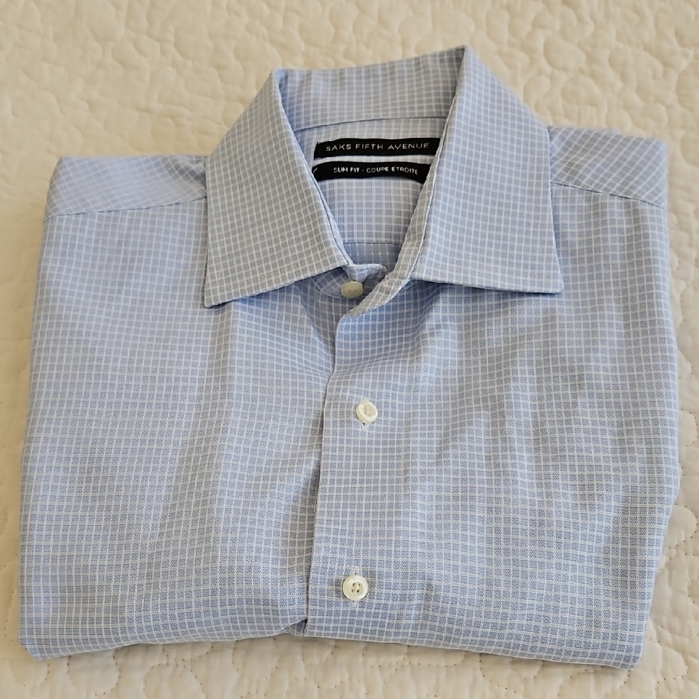 Saks Fifth Avenue Slim Fit Button-down Shirt 15 1/2 32/33
